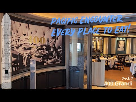 All the restaurants and eateries on the P&O Pacific Encounter - A mini Ship Tour Video Thumbnail