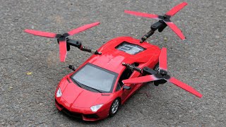 How To Make a flying aircraft car - Lamborghini flying car - drone car - flying vehicle