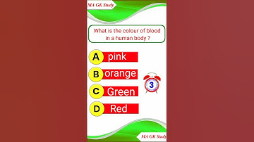 colour of blood in human body GK questions #shorts
