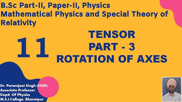 #BSc #Learning #Physics BSc Part II, P II , ROTATION OF AXES
