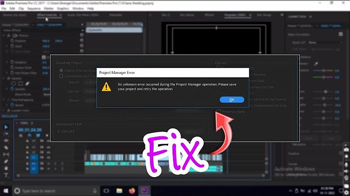 Lỗi adobe save an unknow error has occurr