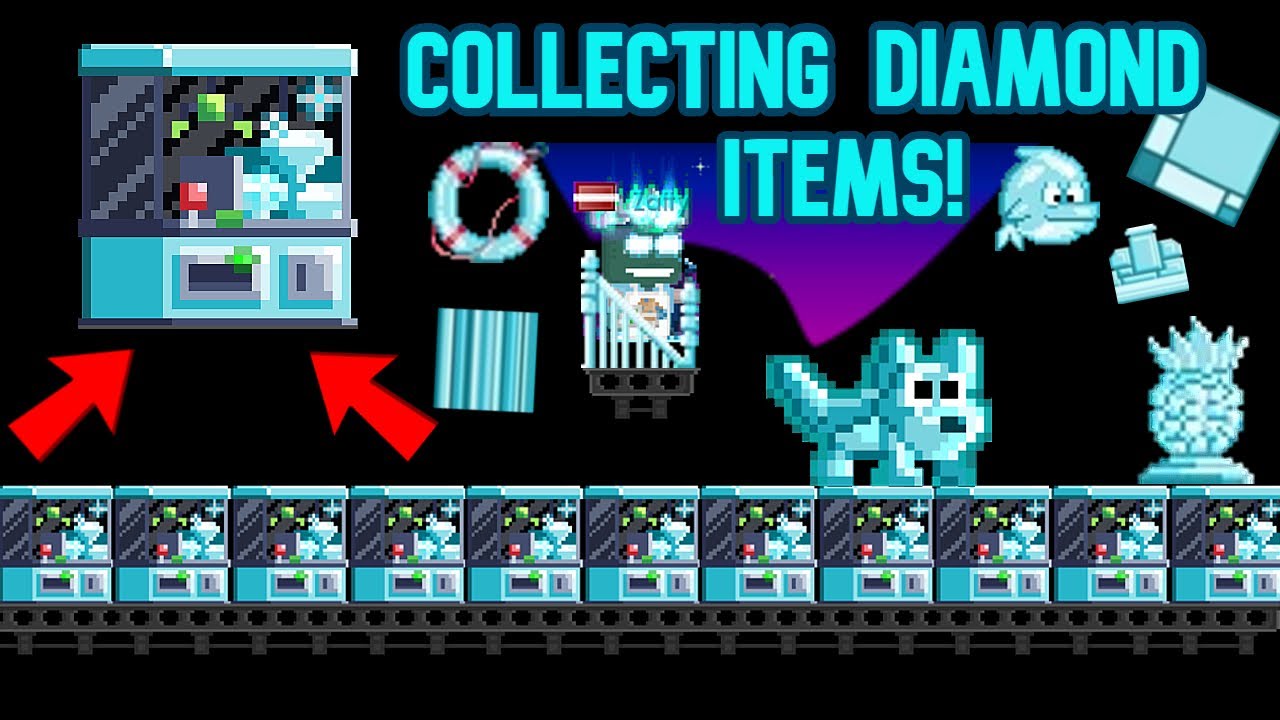 Collecting DIAMOND ITEMS from NEW DIAMOND BUILDERS BONANZA! | Winterfest Growtopia 2020