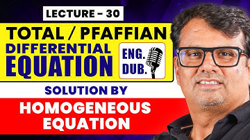 Ordinary Differential Equation in English| Solution of Pfaffian Equation By One Variable as Constant