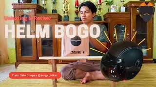 Unboxing Dan Review Helm Bogo | Shopee Flash Sale 60 ribuan screenshot 1