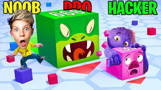 Noob Vs Pro Vs Hacker In Cube Stone Io Prezley