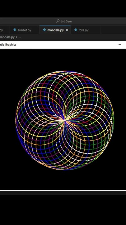 Python Turtle 02/100 Python Turtle Mandala 🎨 | Creative Coding for ...