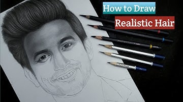 How to draw realistic hair, Portrait tutorial, How to draw Sushant Singh Rajput