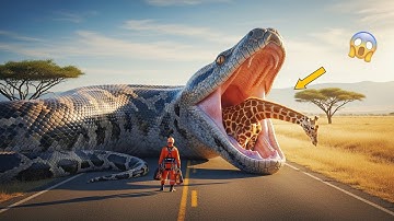 Brave Giraffe & Baby Rescue 🦒💔 | Rescue Team Save Mother Giraffe from Giant Python 🐍