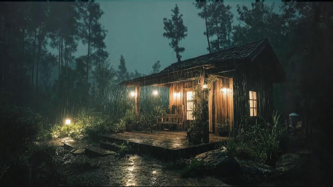 Fall Asleep Instantly in 3 Minutes with Heavy Rain | Dark Screen Insomnia Relief