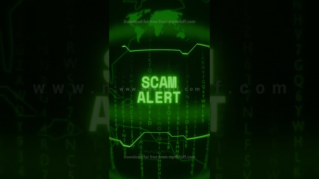 SCAM ALERT   Retro CRT green screen glitch text animation