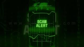 SCAM ALERT   Retro CRT green screen glitch text animation