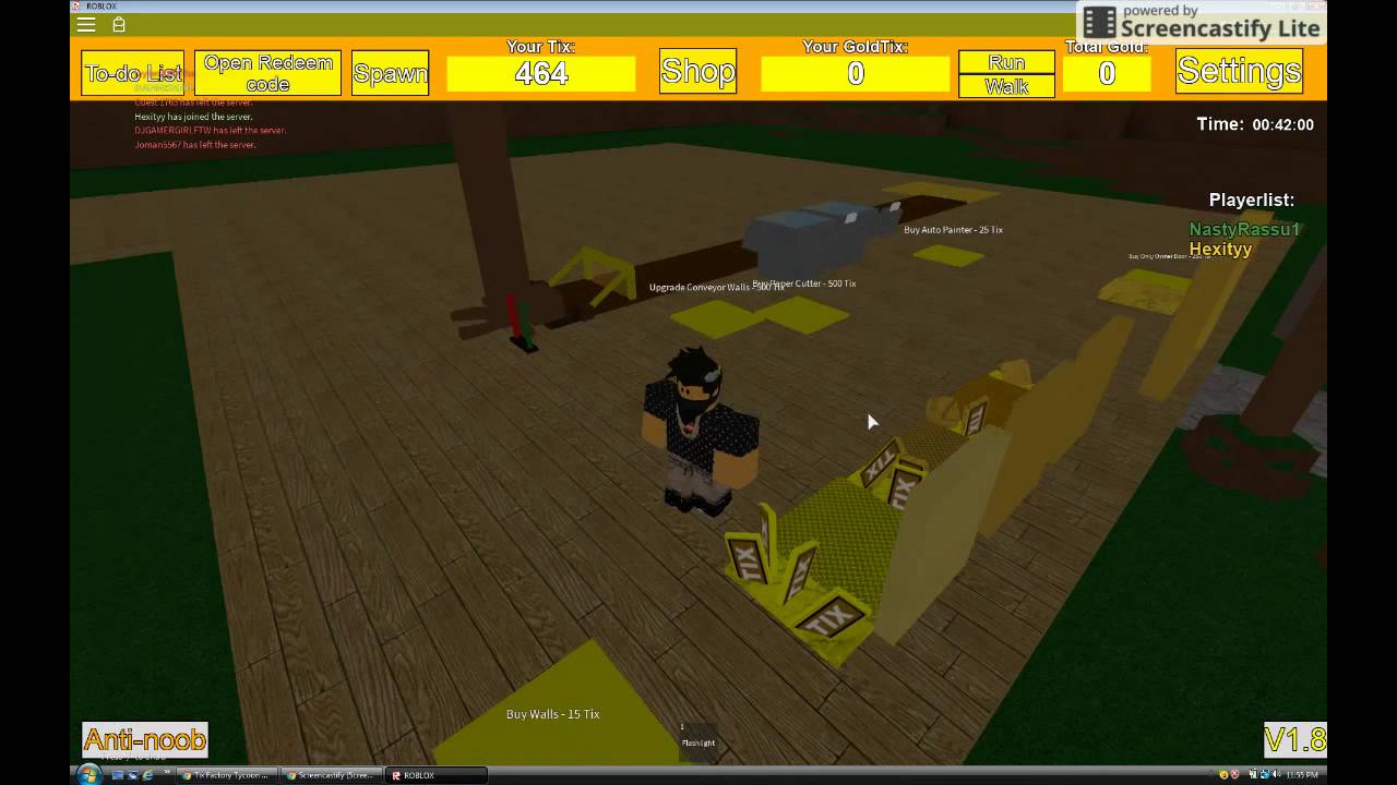 Roblox tix factory tycoon youtube