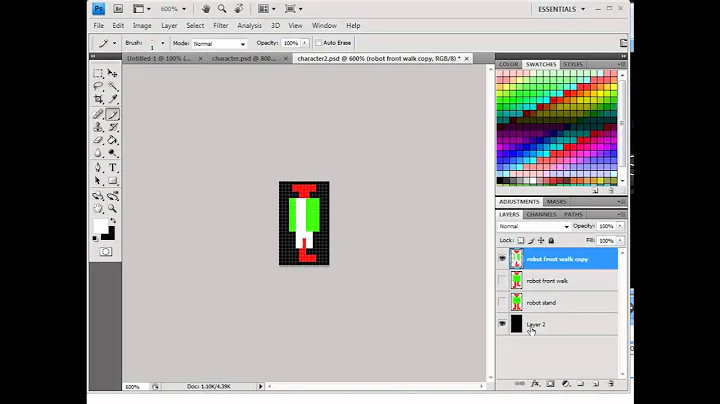 Create a Pixel Art Sprite Using Photoshop for Flash -Part2