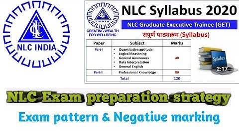 NLC GET Exam 2020 Preparation strategy || Exam Pattern || Syllabus analysis || Best books for Exam