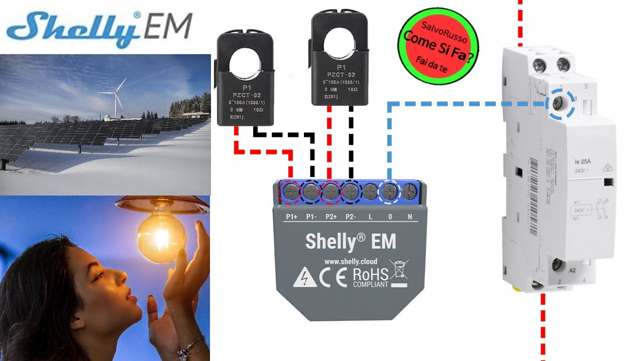 Shelly EM Contatore di energia elettrica WiFi. La prova sul Banco