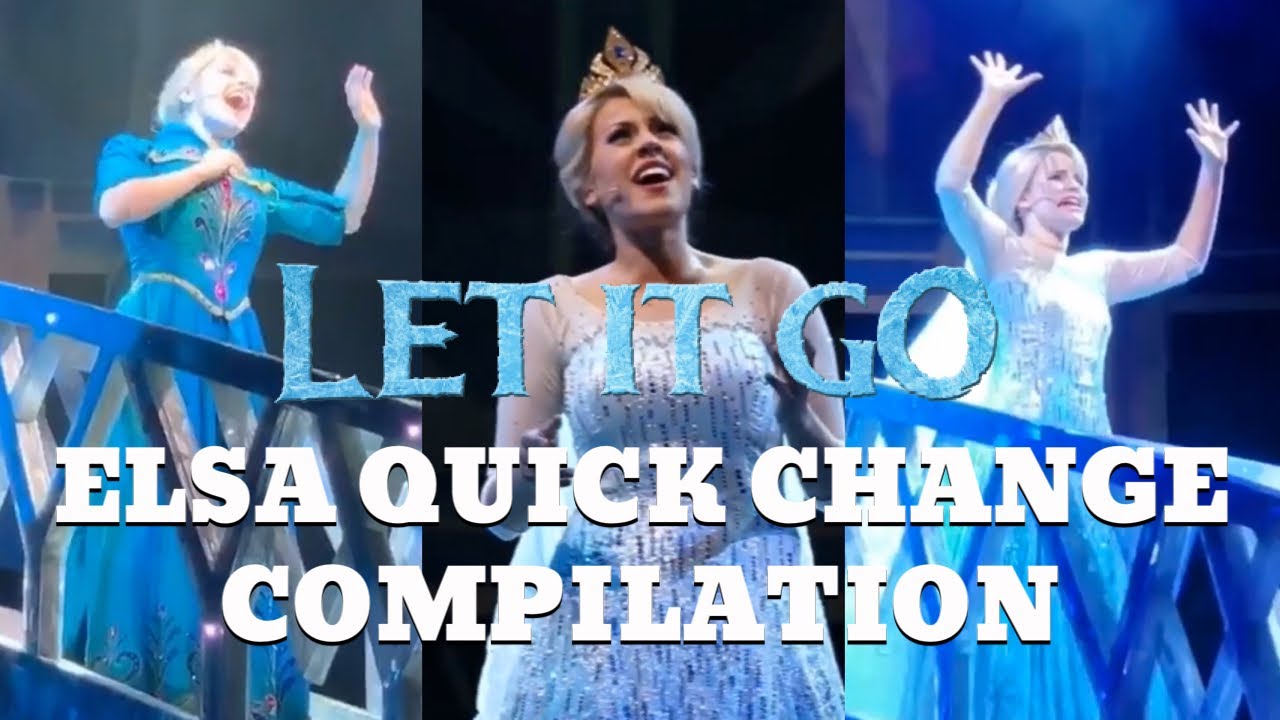 Let It Go Elsa QUICK CHANGE Dress Compilation Part 5 Frozen Live