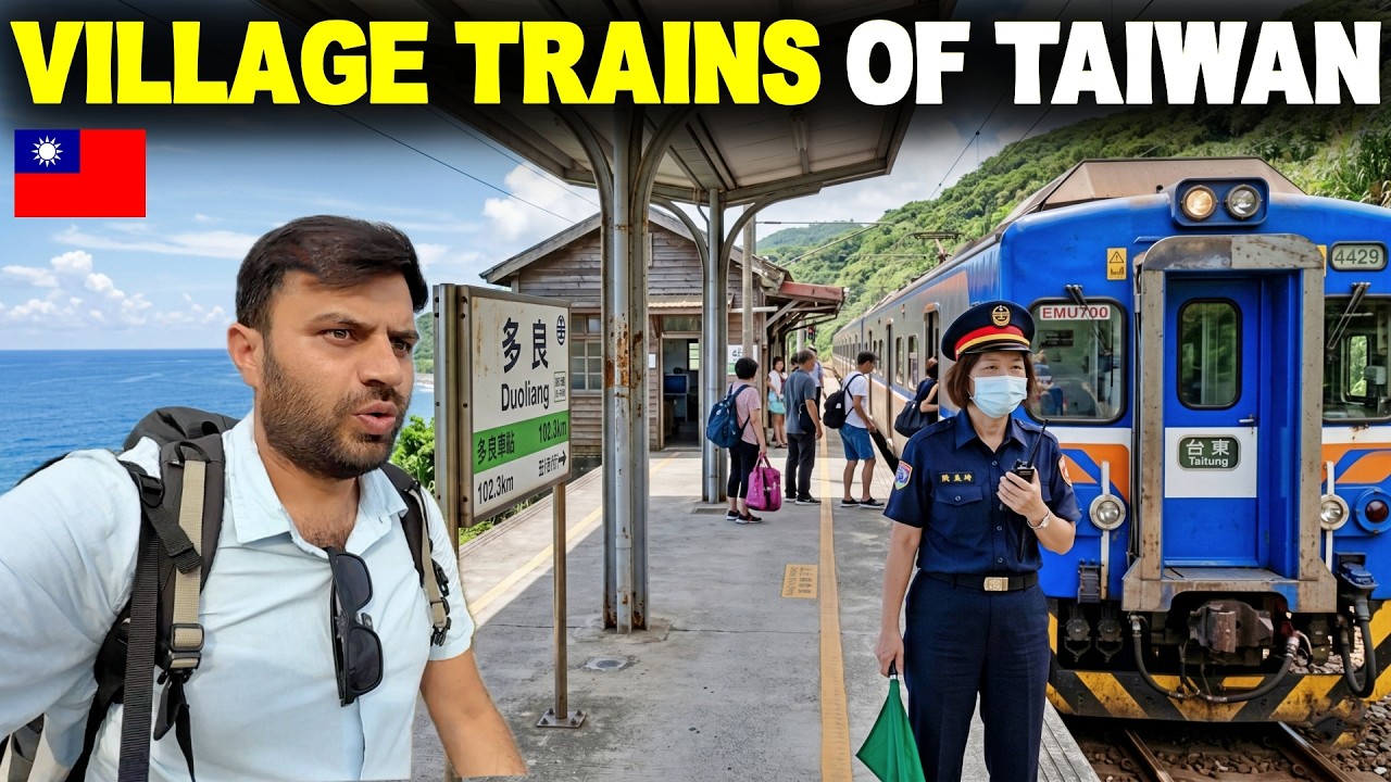 TRAINS In Villages of TAIWAN - Countryside of Taiwan