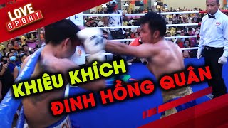 Bị võ sĩ Thái Lan khiêu khích, Đinh Hồng Quân đáp trả CỰC GẮT trên đài WBO