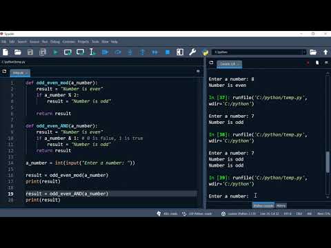 Python 37: Find odd/even numbers using the AND (&) bitwise operator.