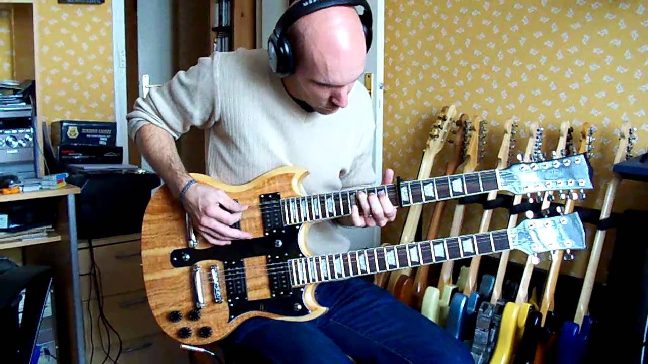 KAMY051 2nd test double neck guitar hotel california intro YouTube