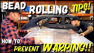 HOW TO Pre Stretch a BEAD ROLL To Prevent Warping! CUSTOM Tear Drop Trailer Rear Hatch (Galley Door)