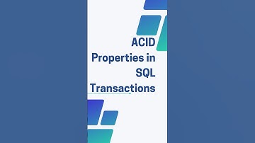 ACID properties of SQL Transactions || ACID properties in DBMS