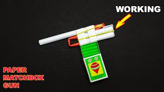 MATCHBOX GUN | How to Make a Mini Paper Gun That Works 💥 Easy Paper Craft