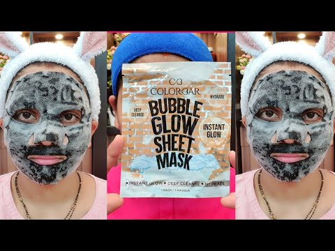 Colorbar bubble glow sheet mask for instant glow | Hydrating | deep cleanse | RARA |