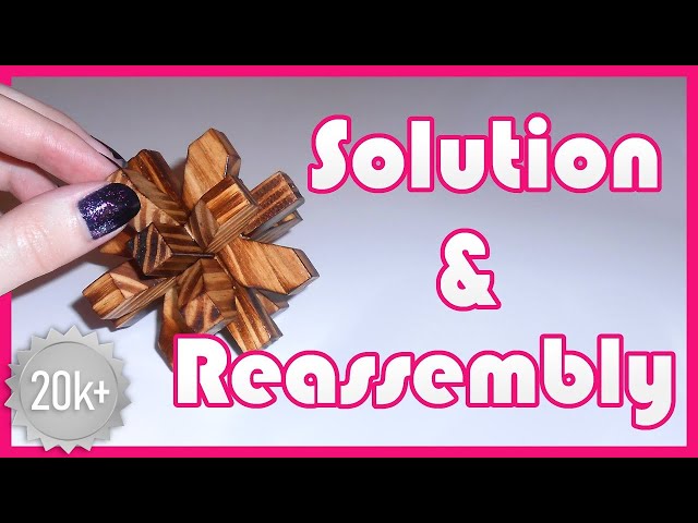 3D Wooden Burr Puzzle - Plum Blossom (aka Snowflake) - with commentary 