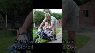 Celebrity Robert Irwin and His Dad Steve Irwin riding a motorbike #steveirwin #robertirwin #motorbike Net Worth
