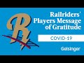 Gratitude from the Railriders: A Message of Hope and Appreciation