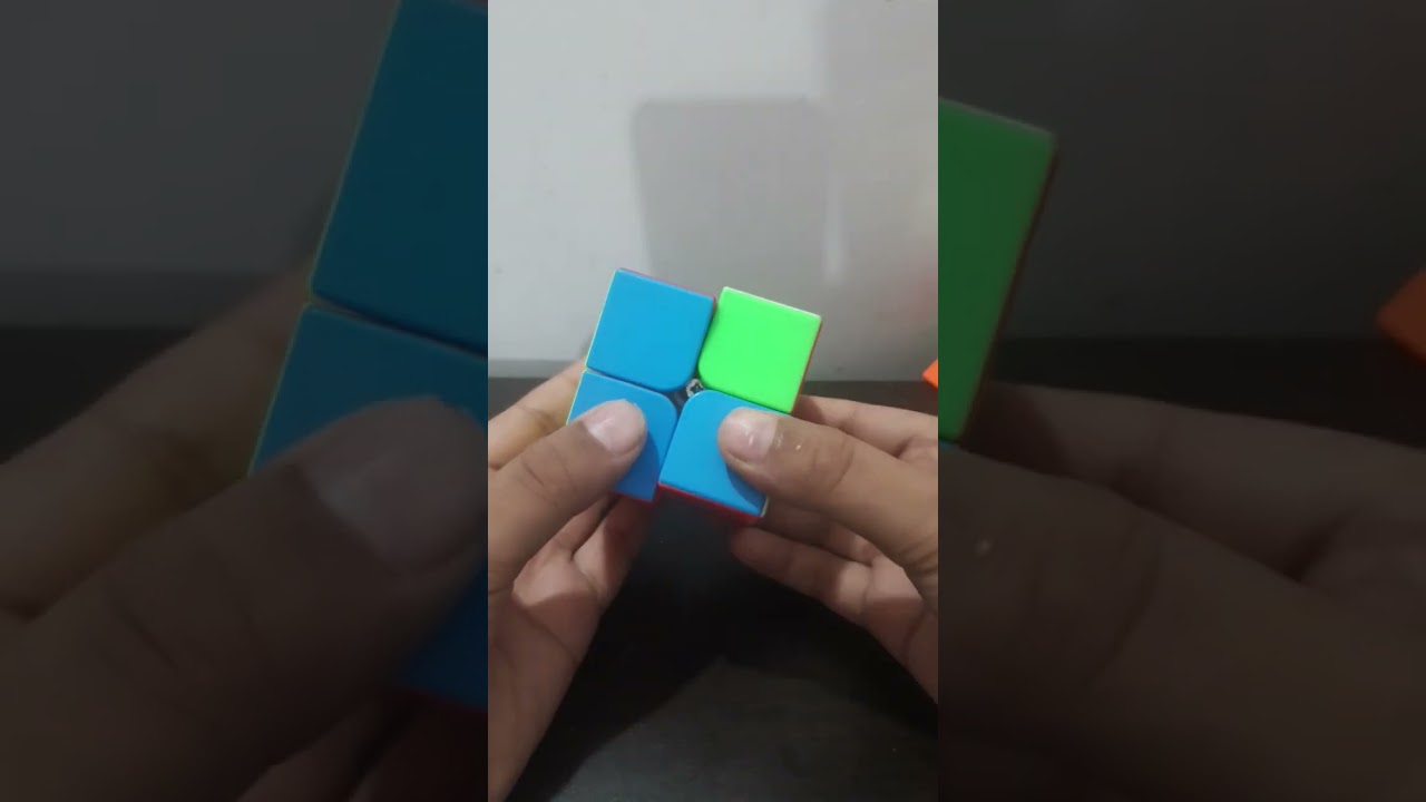 solving 2 by 2 cube on drum beat