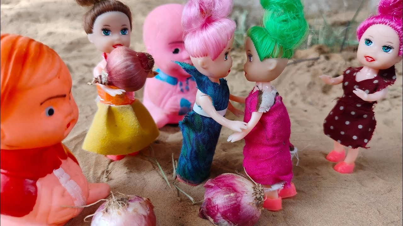 Barbie doll all day routine in indian Village। gudiya wale cartoon