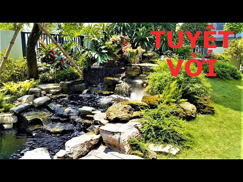 Video ✅KOI.135-Nâng tầm Tác phẩm Sân vườn Hồ cá Koi 2 tầng... - youtube