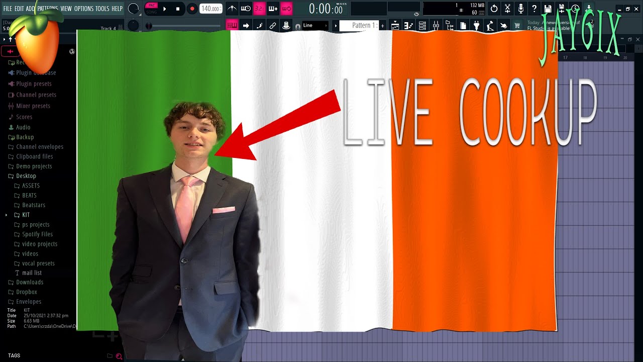 Irish producer Jay6ix cooking up LIVE on FL studio!!