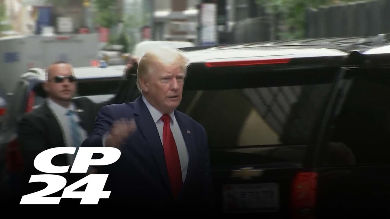 Former President Donald Trump arrives in New York ahead of arraignment ...