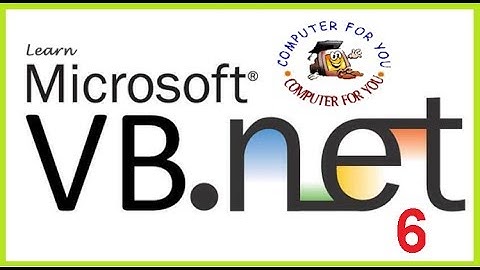 تعلم الفيجوال بيسك الدرس السادس.VB.NET