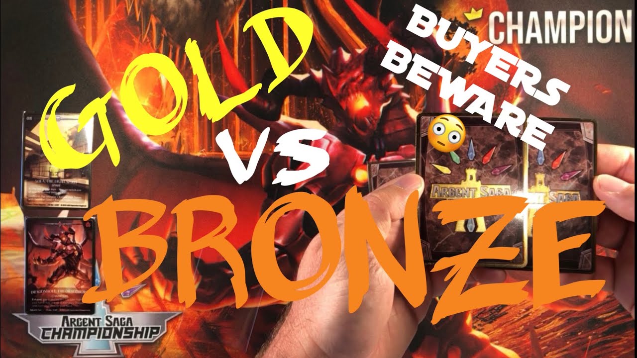 Argent Saga Golden Bronze VS Gold Metal Prize Cards!! BUYERS BEWARE!! YouTube