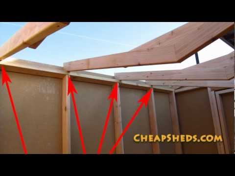 How To Frame Your Shed Roof Video - YouTube