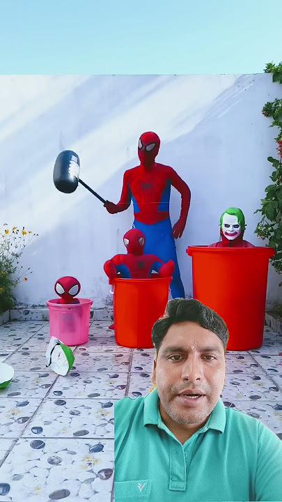 Joker in bucket!! #funny #spiderman #joker #games #ytshorts #viral #comment #facebook #instagram