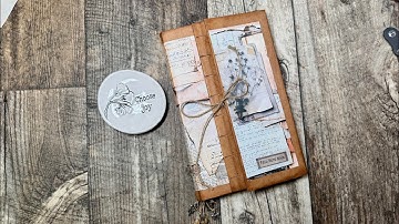 Field note flip through of folio style journal made from a hanging file folder 