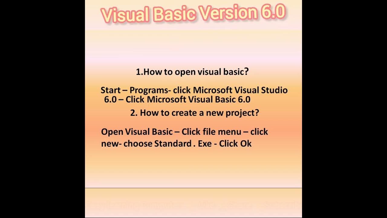 Class 175 || Visual Basic 6.0 || Basic Programming Language ...