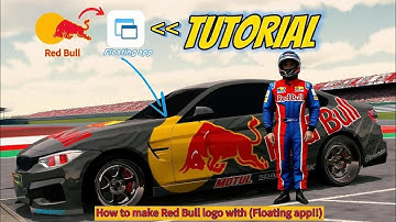 How to make Red Bull logo design with (Floating app!!) Car Parking Multiplayer