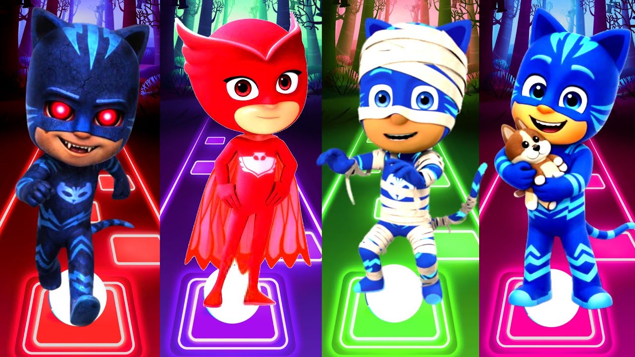 PJ Masks: Owlette 🆚 Catboy 🆚 Gekko 🆚 An Yu 🎶 Tiles Hop EDM Rush 
