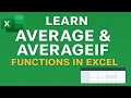 Learn AVERAGE & AVERAGEIF Functions in Excel | Easy Step-by-Step Guide #luminexskillforgeinstitute