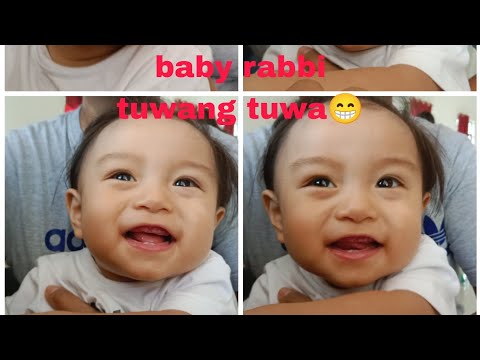 baby rabbi tuwang tuwa😁