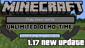 How To Get an Unlimited Time on The Minecraft Demo Version || 2021