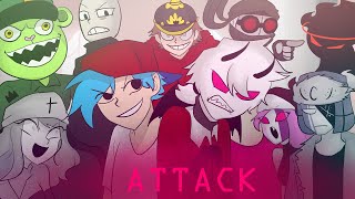Attack but Every Turn a Different Character Sings (FNF animation)