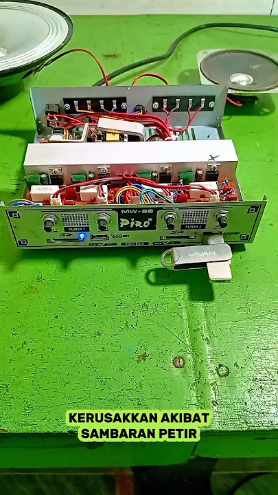AMPLI WALET PIRO MW-88 SUARA MATI TOTAL AKIBAT SAMBARAN PETIR