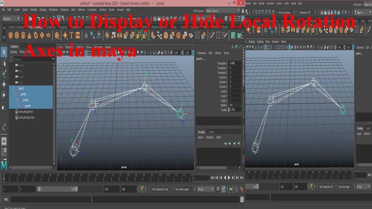 How To Hide Local Rotation Axis In Maya